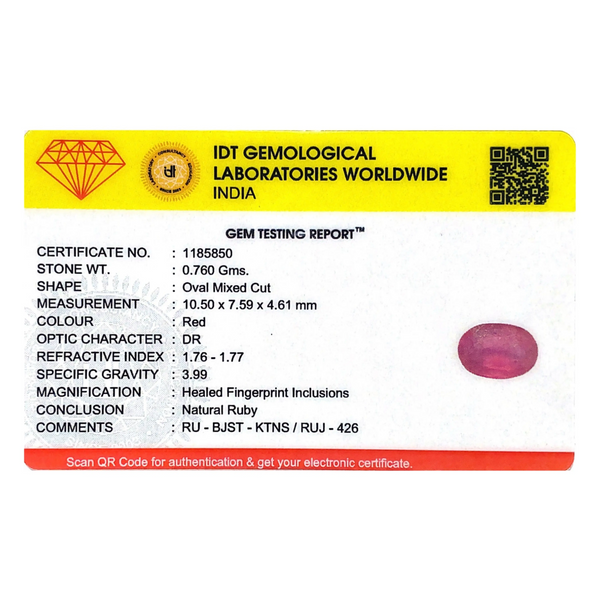 Ruby - 3.8 Carat - Pramogh