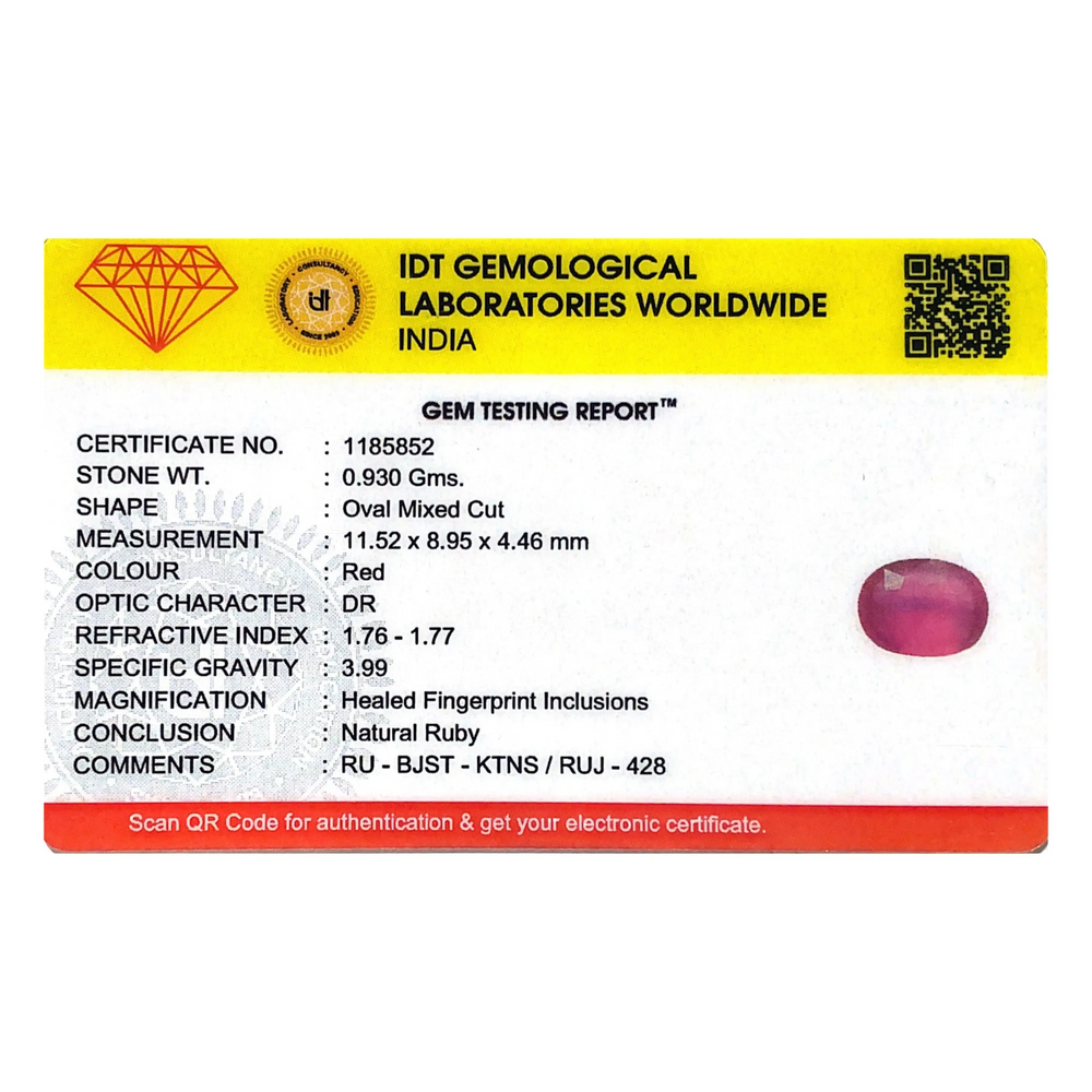 Ruby - 4.65 Carat - Pramogh