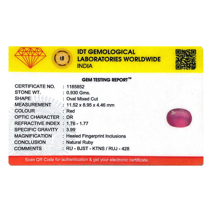 Ruby - 4.65 Carat - Pramogh