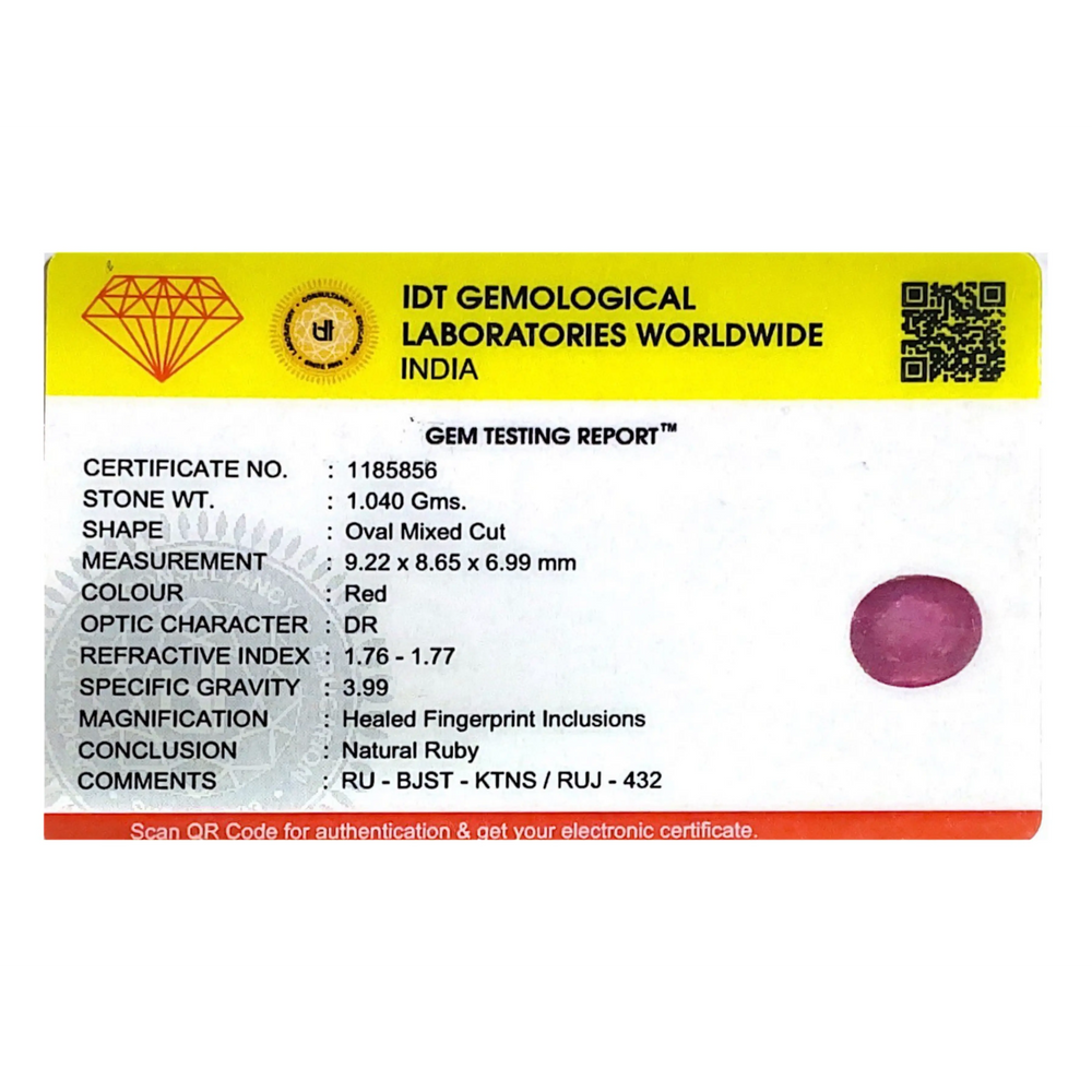 Ruby - 5.2 Carat - Pramogh