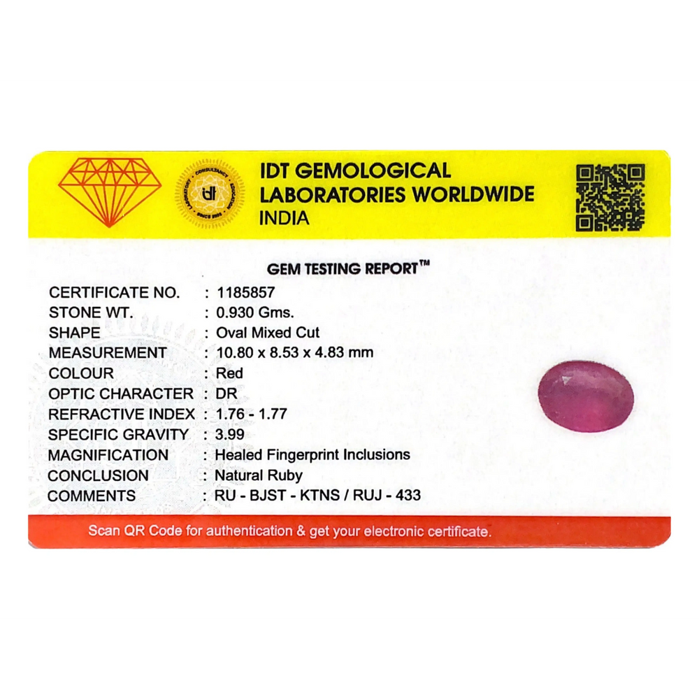 Ruby - 4.65 Carat - Pramogh