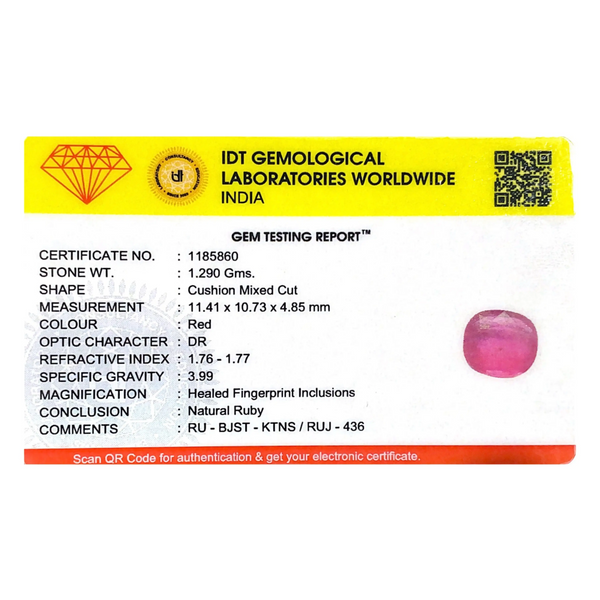 Ruby - 6.45 Carat - Pramogh