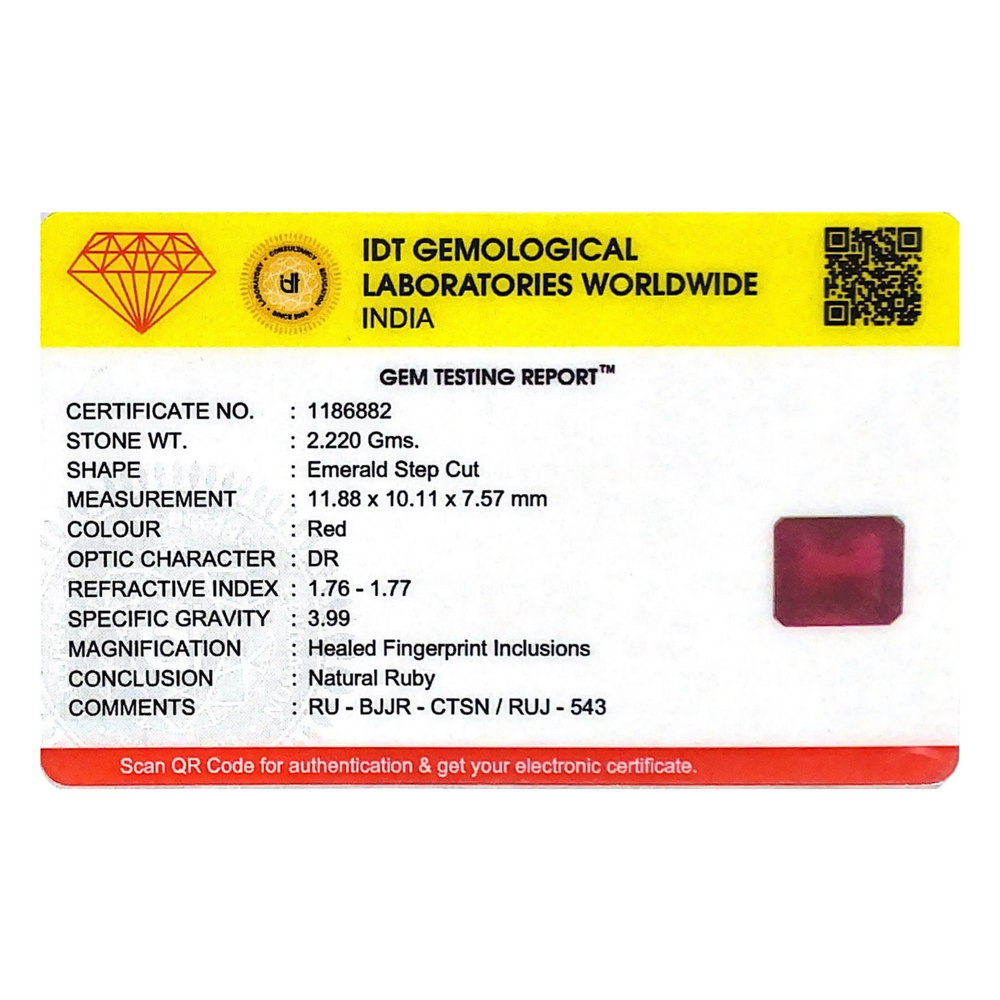 Ruby - 11.1 Carat - Pramogh