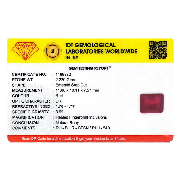Ruby - 11.1 Carat - Pramogh
