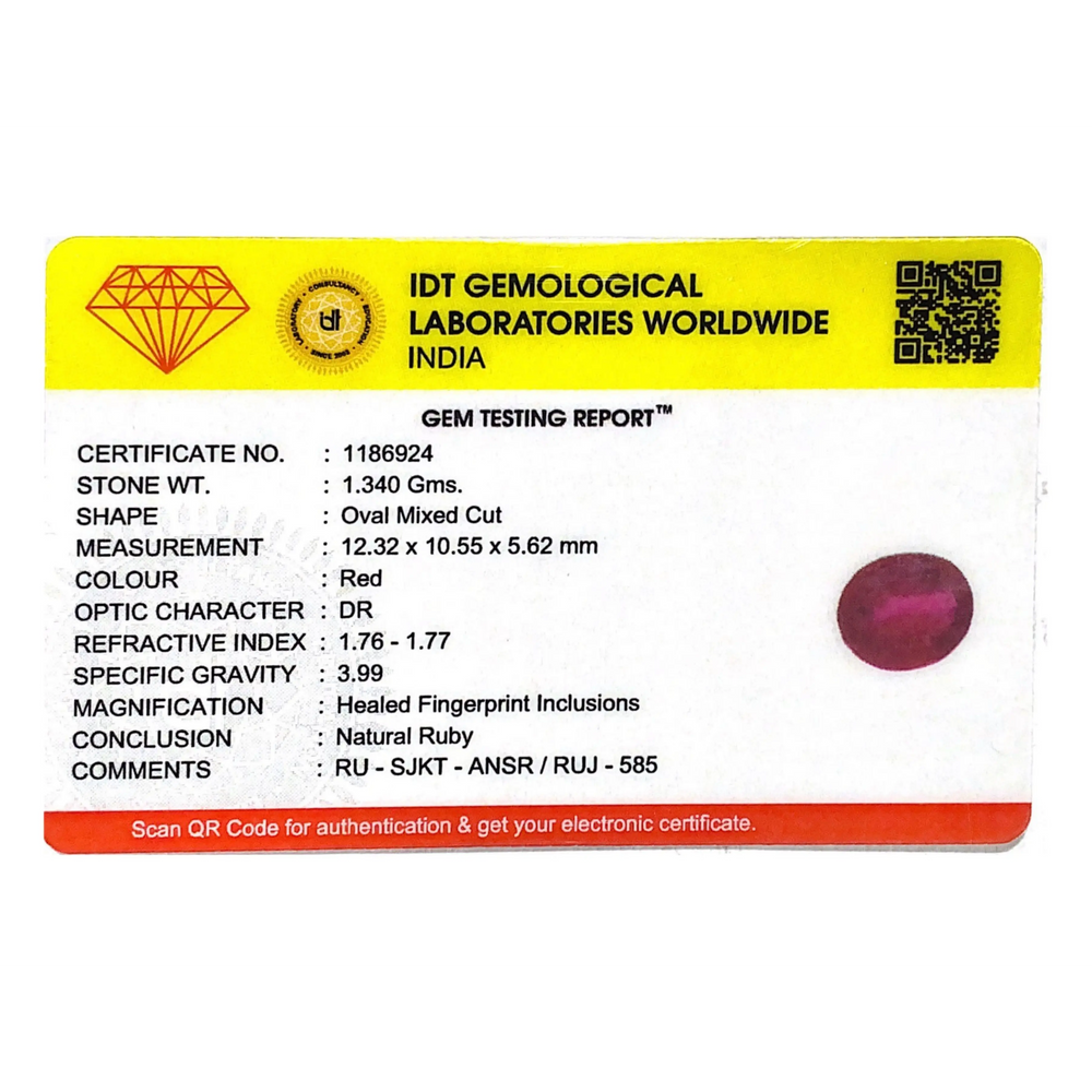 Ruby - 6.7 Carat - Pramogh
