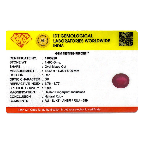 Ruby - 7.45 Carat - Pramogh