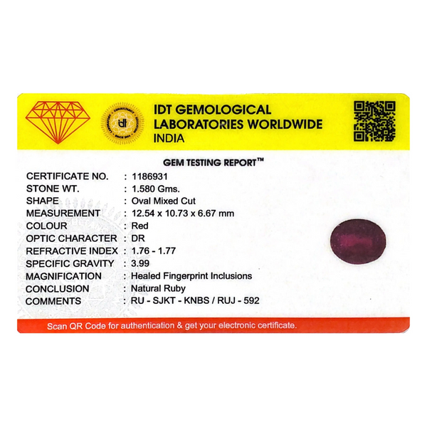 Ruby - 7.9 Carat - Pramogh