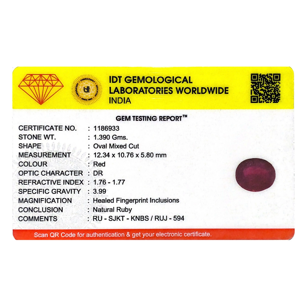 Ruby - 6.95 Carat - Pramogh