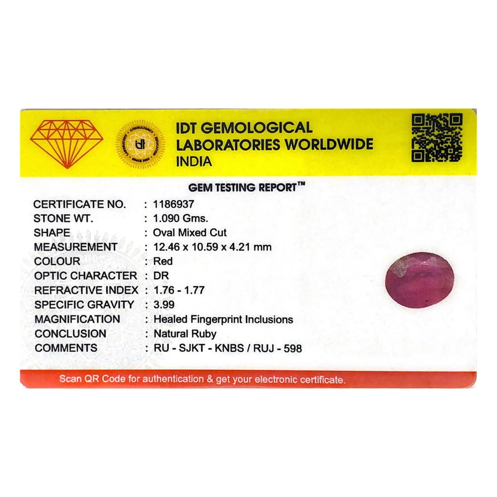 Ruby - 5.45 Carat - Pramogh
