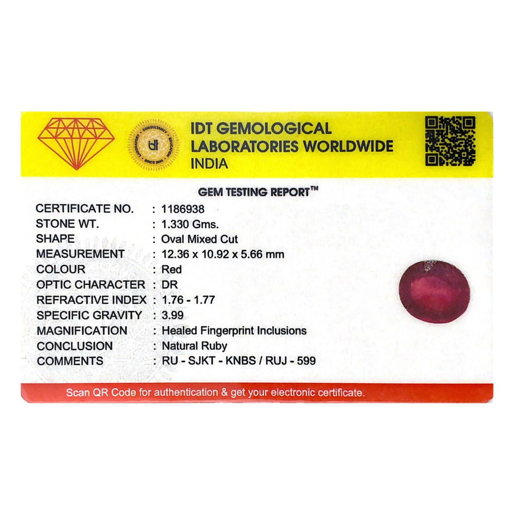 Ruby - 6.65 Carat - Pramogh