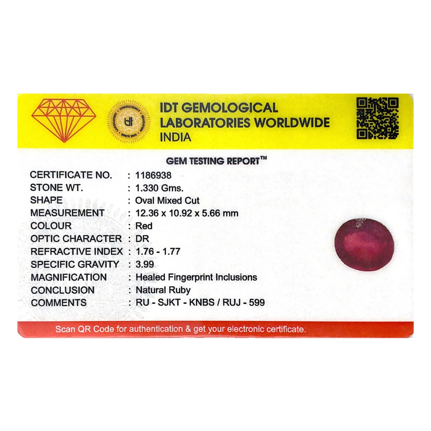 Ruby - 6.65 Carat - Pramogh