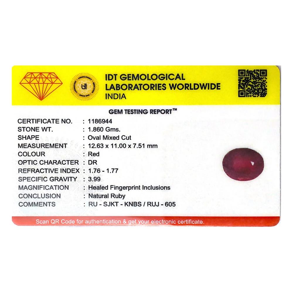 Ruby - 9.3 Carat - Pramogh