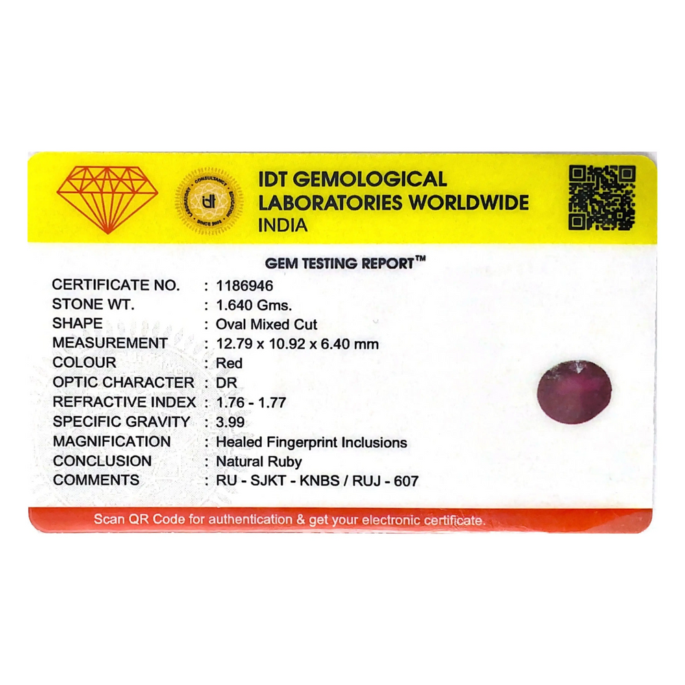 Ruby - 8.2 Carat - Pramogh