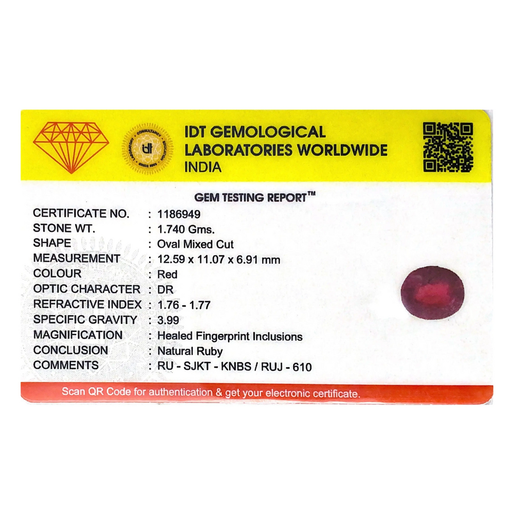 Ruby - 8.7 Carat - Pramogh