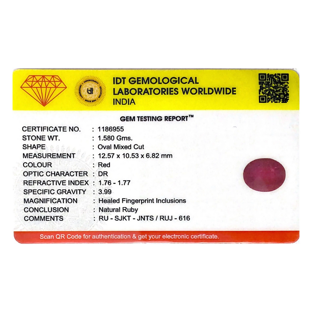 Ruby - 7.9 Carat - Pramogh