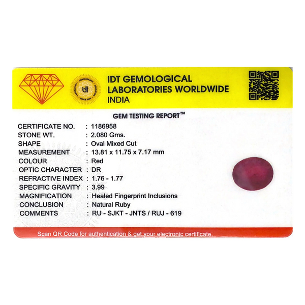 Ruby - 10.4 Carat - Pramogh