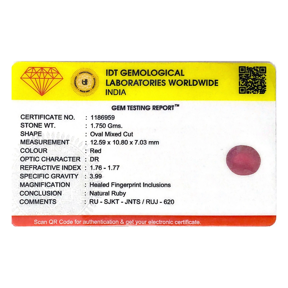 Ruby - 8.75 Carat - Pramogh