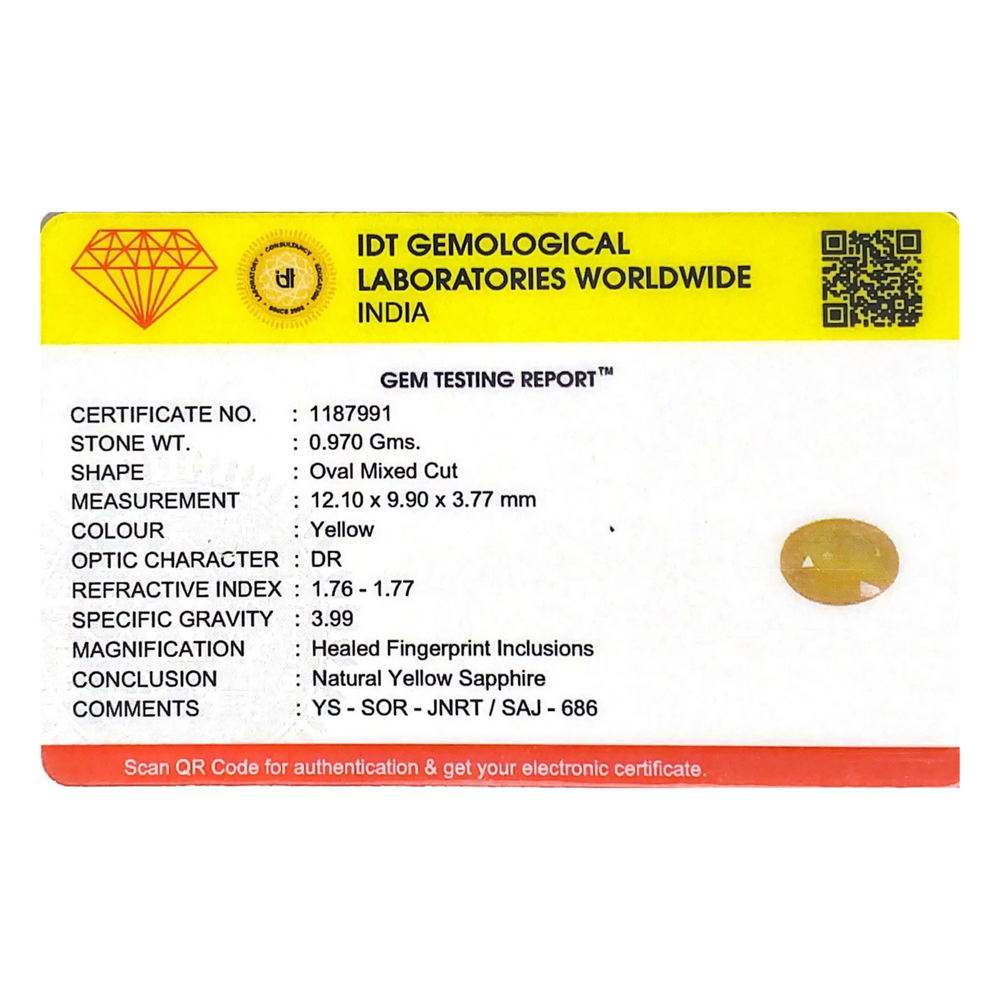Yellow Sapphire - 4.85 Carat - Pramogh