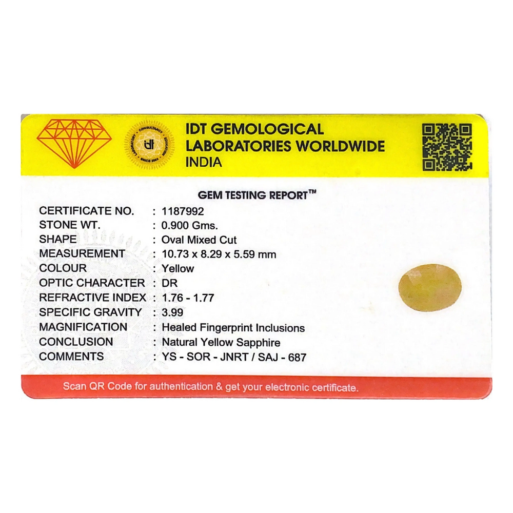 Yellow Sapphire - 4.5 Carat - Pramogh
