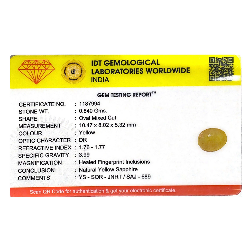 Yellow Sapphire - 4.2 Carat - Pramogh