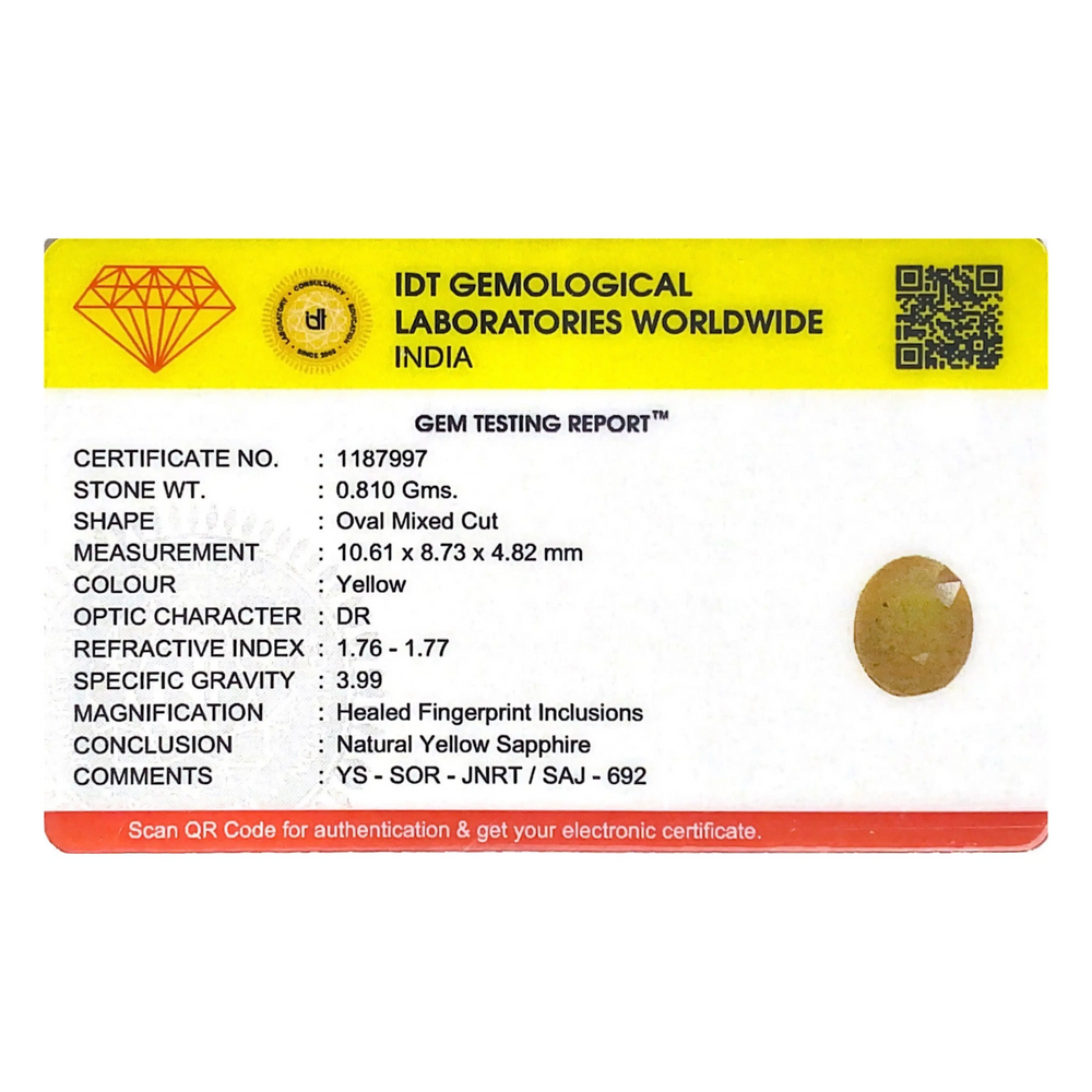 Yellow Sapphire - 4.05 Carat - Pramogh