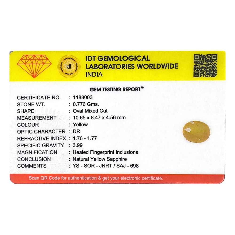 Yellow Sapphire - 3.88 Carat - Pramogh