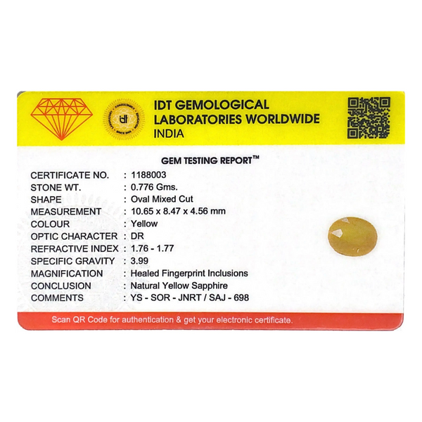 Yellow Sapphire - 3.88 Carat - Pramogh