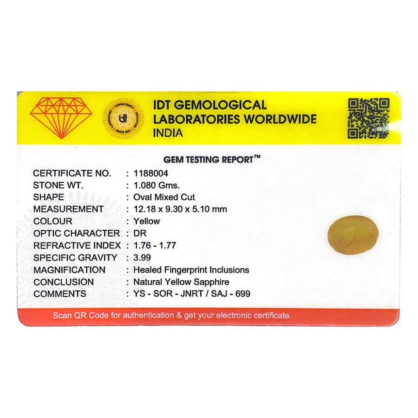 Yellow Sapphire - 5.4 Carat - Pramogh