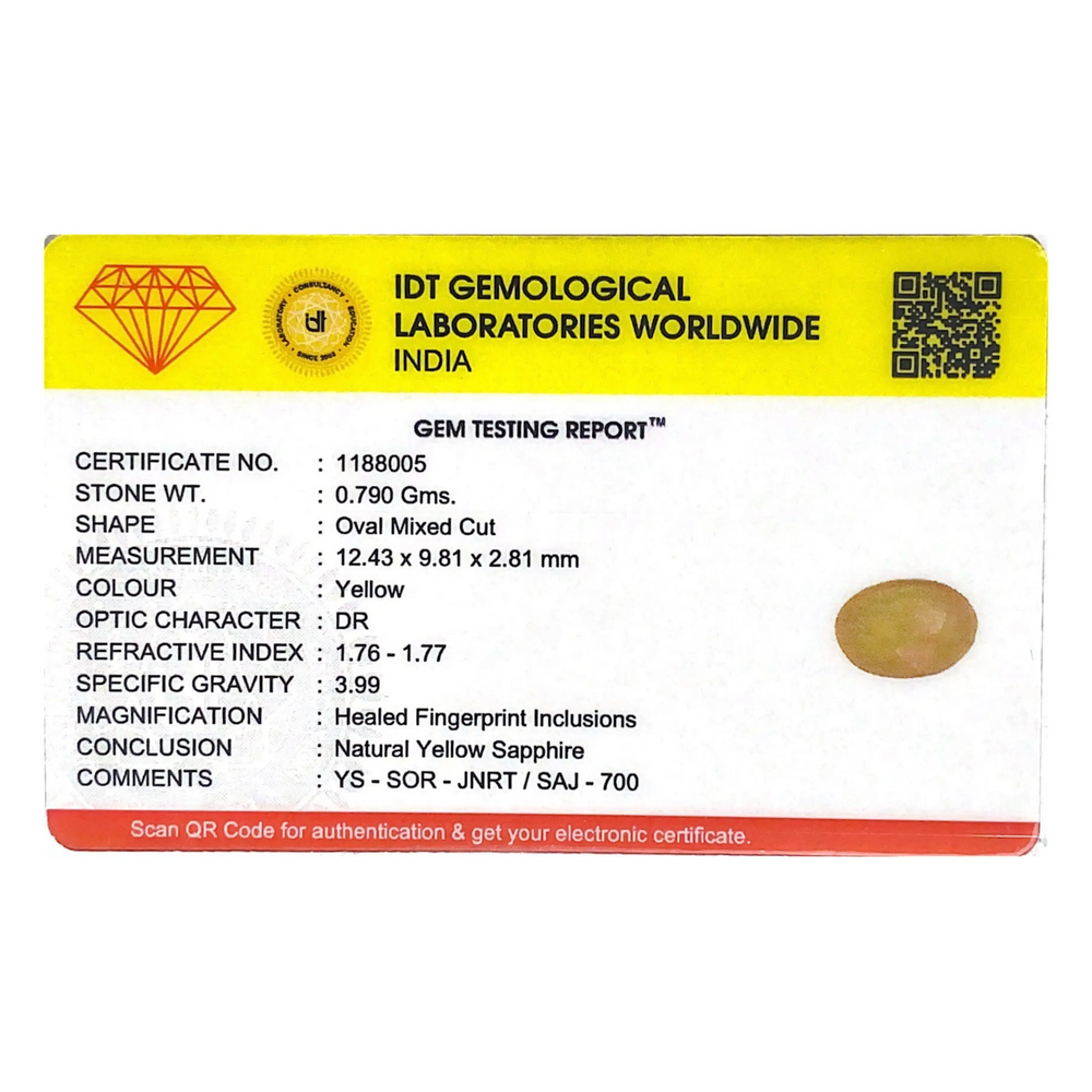 Yellow Sapphire - 3.95 Carat - Pramogh