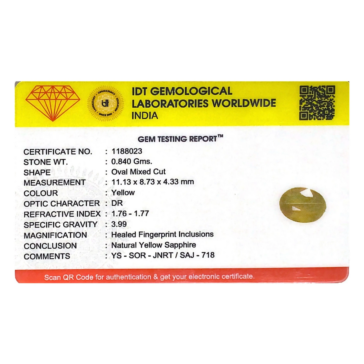 Yellow Sapphire - 4.2 Carat - Pramogh