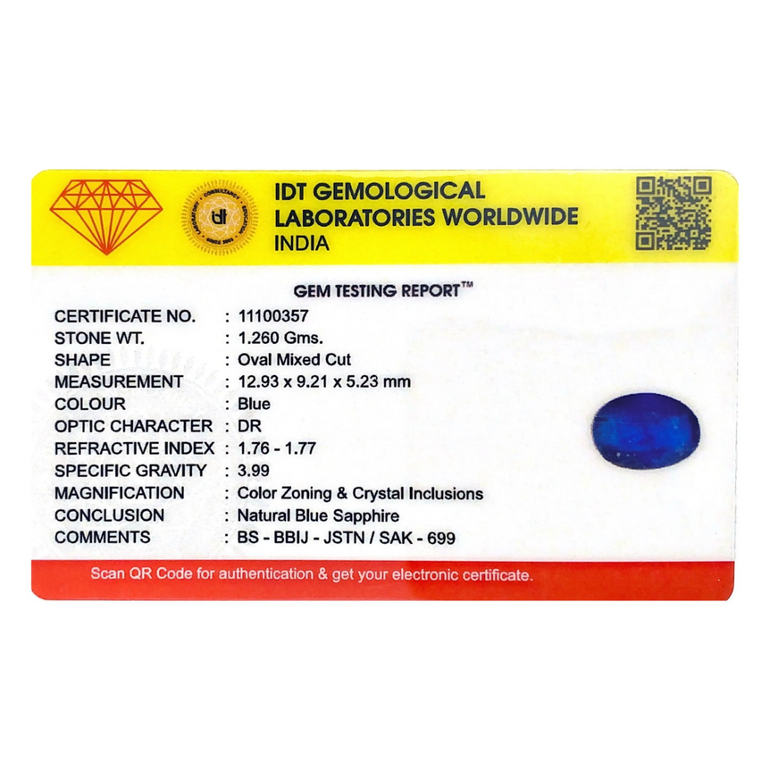 Blue Sapphire - 6.3 Carat