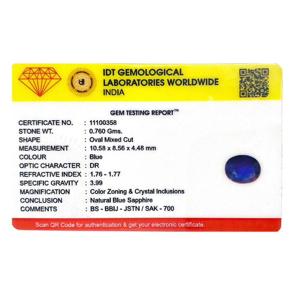 Blue Sapphire - 3.8 Carat