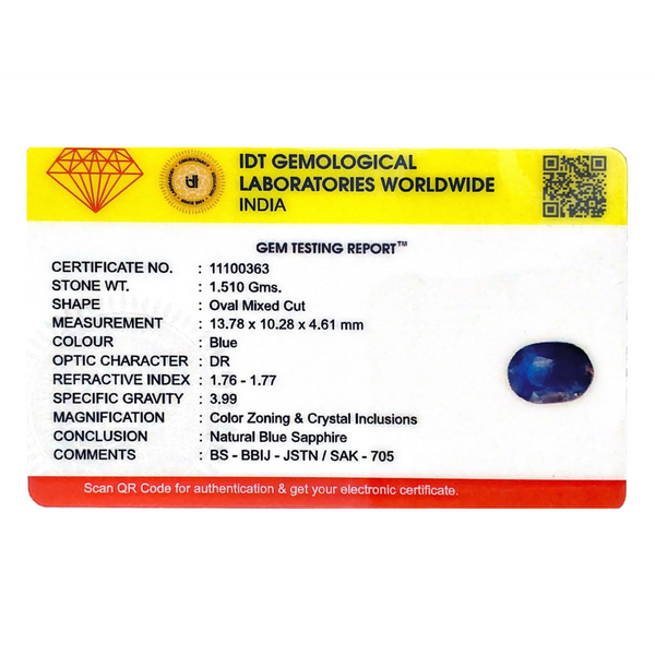 Blue Sapphire - 7.55 Carat