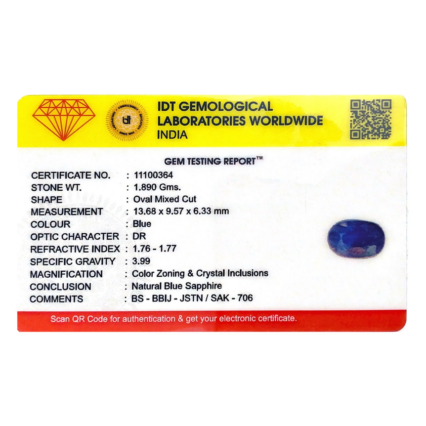 Blue Sapphire - 9.45 Carat