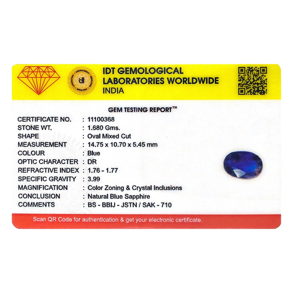 Blue Sapphire - 8.4 Carat