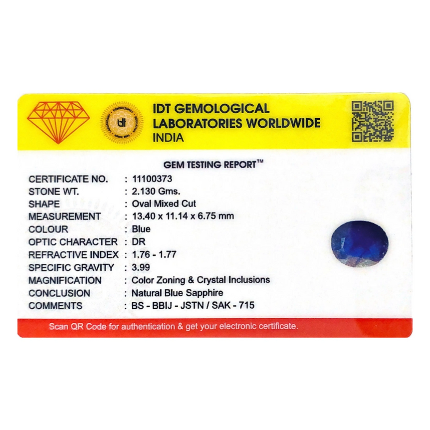 Blue Sapphire - 10.65 Carat