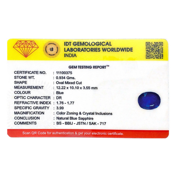 Blue Sapphire - 4.67 Carat