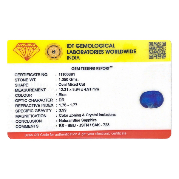 Blue Sapphire - 5.25 Carat
