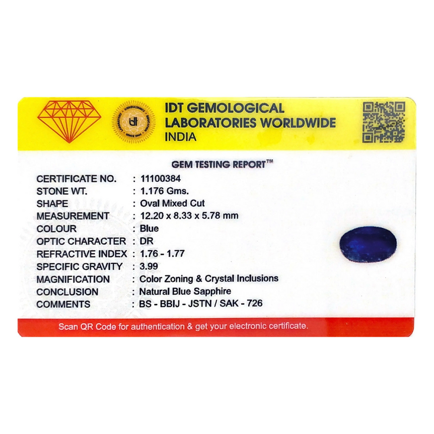 Blue Sapphire - 5.88 Carat