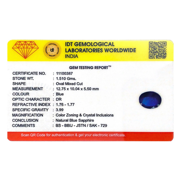 Blue Sapphire - 7.55 Carat