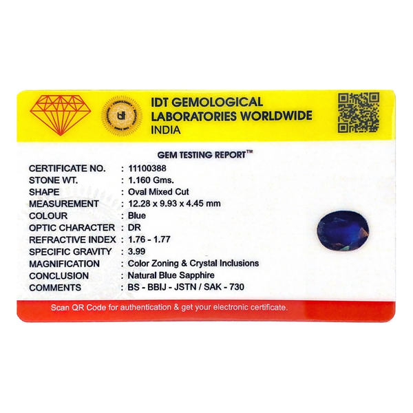 Blue Sapphire - 5.8 Carat