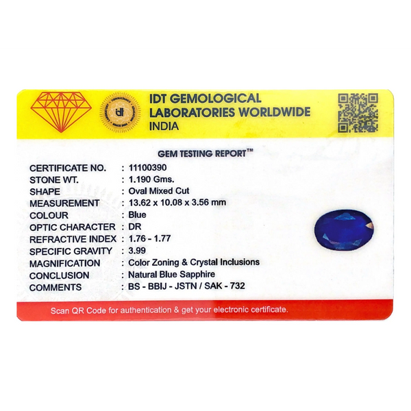 Blue Sapphire - 5.95 Carat