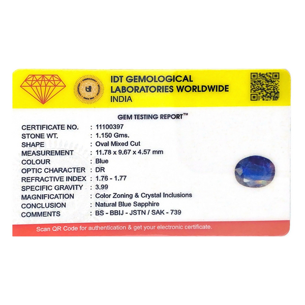 Blue Sapphire - 5.75 Carat