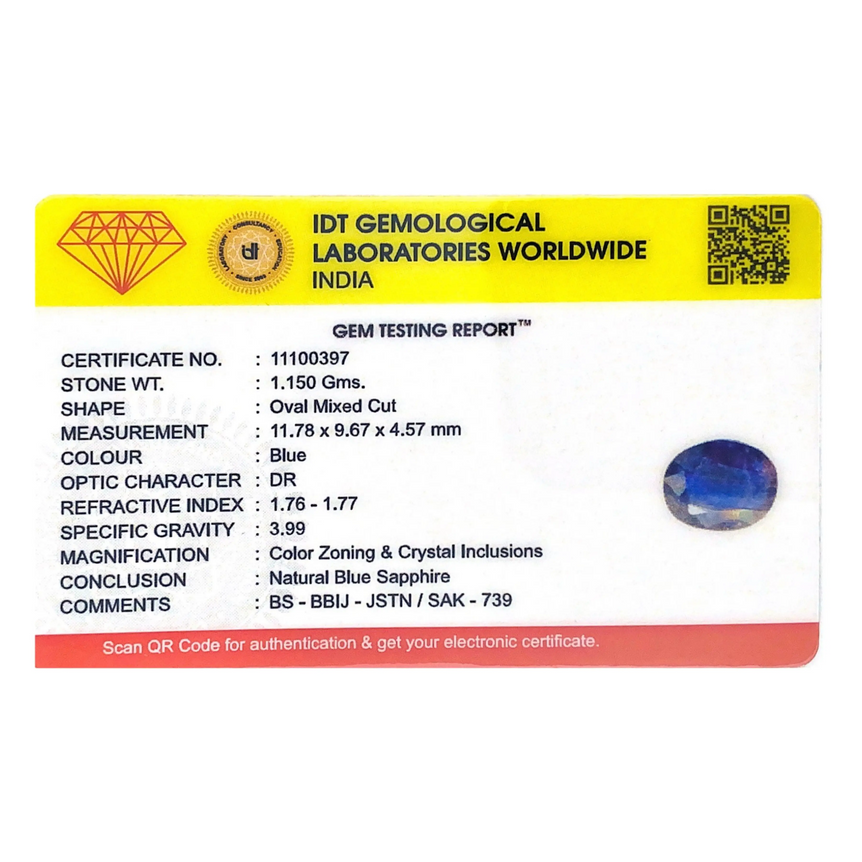 Blue Sapphire - 5.75 Carat