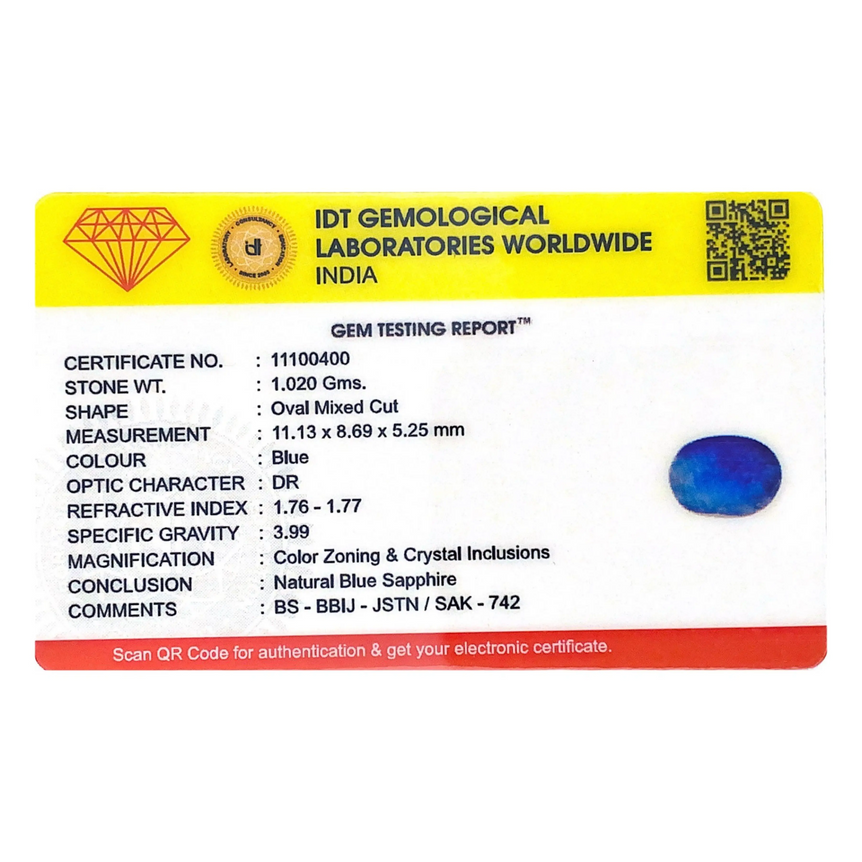 Blue Sapphire - 5.1 Carat