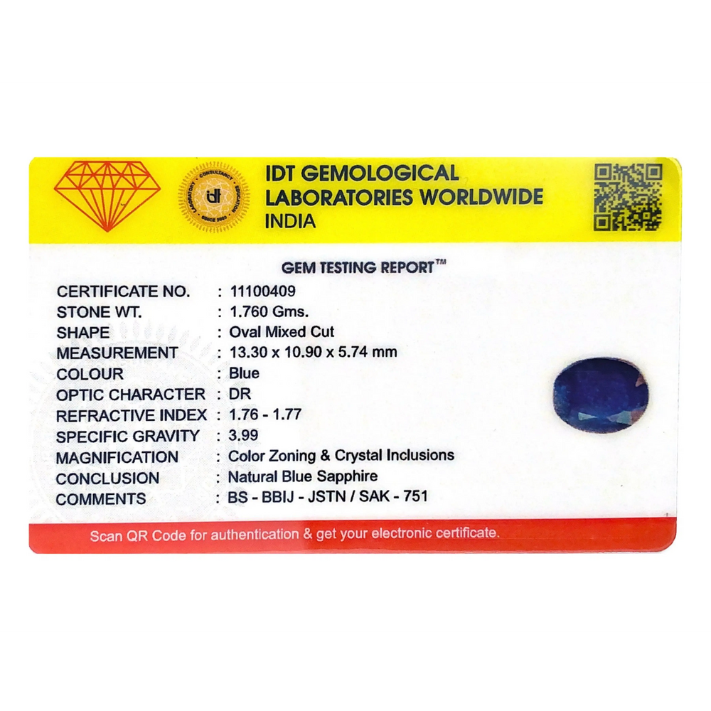 Blue Sapphire - 8.8 Carat