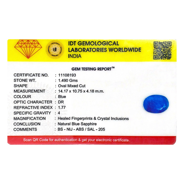 Blue Sapphire - 7.45 Carat