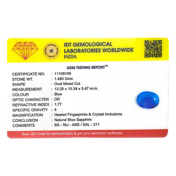 Blue Sapphire - 7.4 Carat