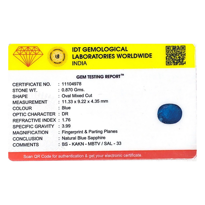 Blue Sapphire - 10.65 Carat