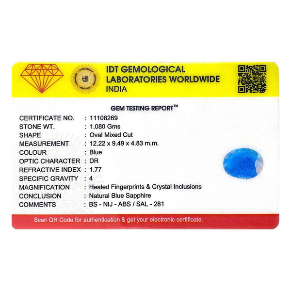 Blue Sapphire - 5.4 Carat